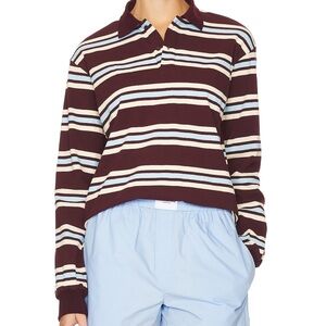 Lioness Striped Long Sleeve Polo Shirt
